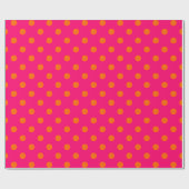 Himbeer-Rosa-Orange-Punkte DIY-Farben Geschenkpapier (Flach)