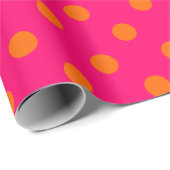 Himbeer-Rosa-Orange-Punkte DIY-Farben Geschenkpapier (Rolleneckpunkt)