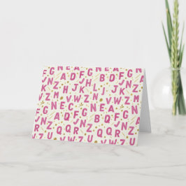 Himbeer-Sorbet-Alphabet Karte
