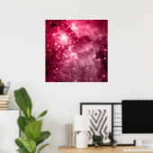Himbeer-Sterne gefärbtes Himmelsfoto Poster (Heimbüro)