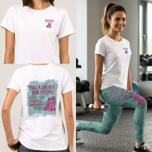 Himbeer-Teal-Blühende Fitness & Ernährung T-Shirt