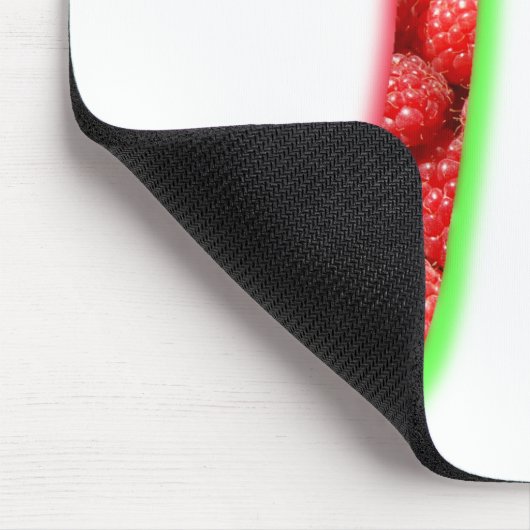 Himbeer- und PU-Symbol Mousepad (Ecke)