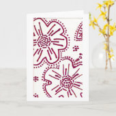 HimbeerBlumen-Karte Karte (Gelbe Blume)