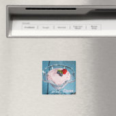 Himbeercreme Nachtisch mit Minze und Fruchtsaft Magnet (In Situ (Geschirrspüler))