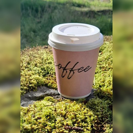 Himbeercreme Rosa Einweg-Kaffeekuchen Pappbecher