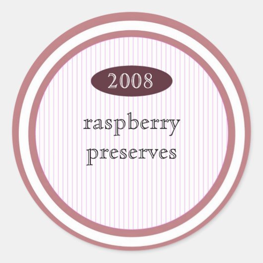 Himbeere bewahrt das Etikett Runder Aufkleber (Vorderseite)