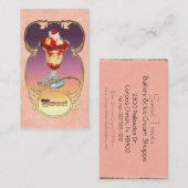 Himbeere Eiscreme Visitenkarte (Vorne/Hinten)