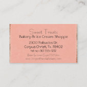 Himbeere Eiscreme Visitenkarte (Rückseite)