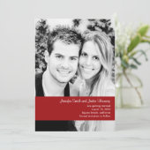 Himbeere Foto Save the Date Einladung (Stehend Vorderseite)