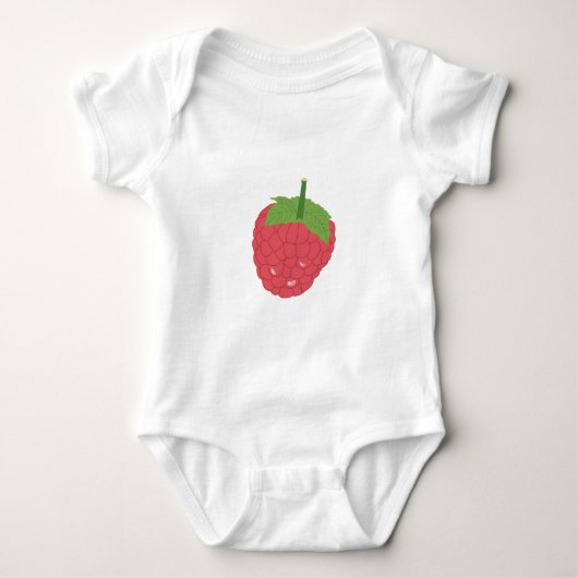 Himbeere Fruchtdesign Baby Strampler (Vorderseite)
