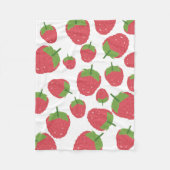 Himbeere Fruchtdesign Fleecedecke (Vorderseite)