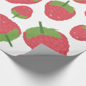 Himbeere Fruchtdesign Geschenkpapier (Ecke)