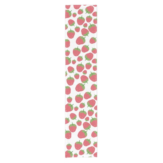 Himbeere Fruchtdesign Kurzer Tischläufer (Vorderseite)