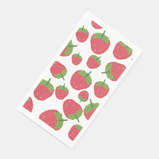 Himbeere Fruchtdesign Serviette (Ecke)