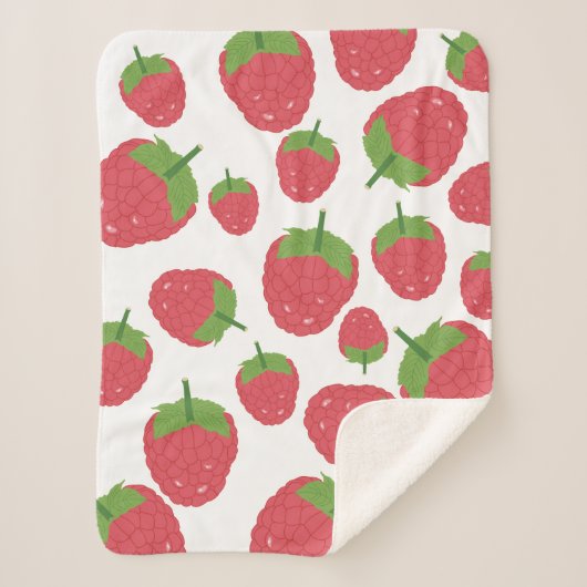 Himbeere Fruchtdesign Sherpadecke (Vorderseite)