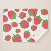 Himbeere Fruchtdesign Sherpadecke (Vorderseite (Horizontal))