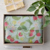 Himbeere Früchte, Blätter und Blume Seidenpapier (Geschenk)