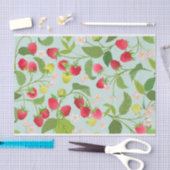 Himbeere Früchte, Blätter und Blume Seidenpapier (Handwerk)