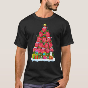 Himbeere Früchte Weihnachtsbaum Lighting Santa Ras T-Shirt