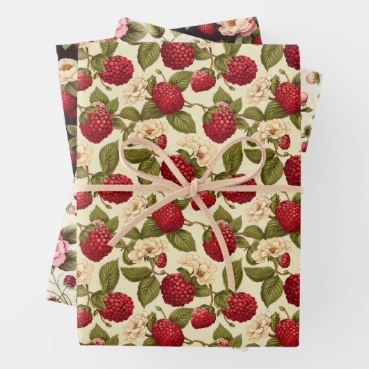 Himbeere Geschenkpapier Set (Beispiel)