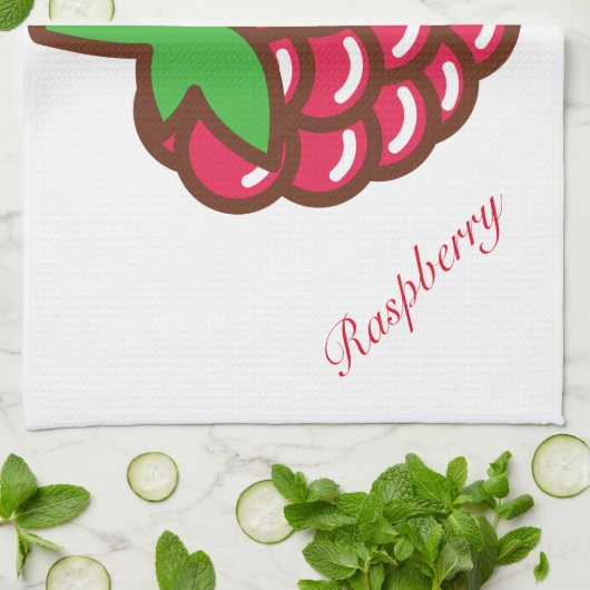 Himbeere Geschirrtuch (Gefaltet)
