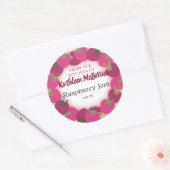 Himbeere Himbeeren Früchtekonfitüre Runder Aufkleber (Umschlag)