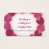 Himbeere Himbeeren Obstkonfitüre Visitenkarte (Rückseite)