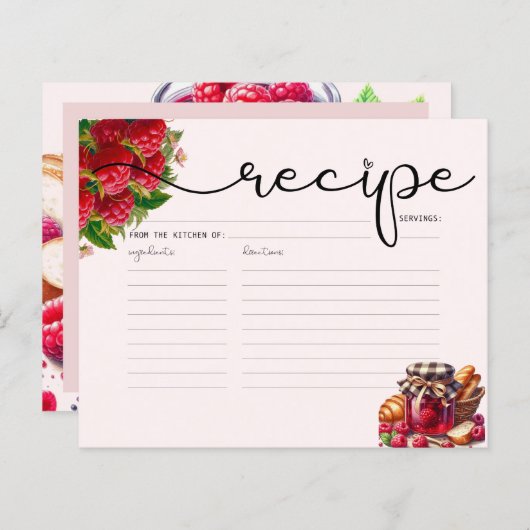 Himbeere Himbeerkarte (Vorne/Hinten)