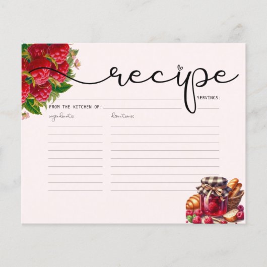 Himbeere Himbeerkarte (Vorderseite)