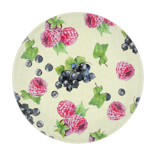 Himbeere, Johannisbeere Schneidebrett (Vorderseite)