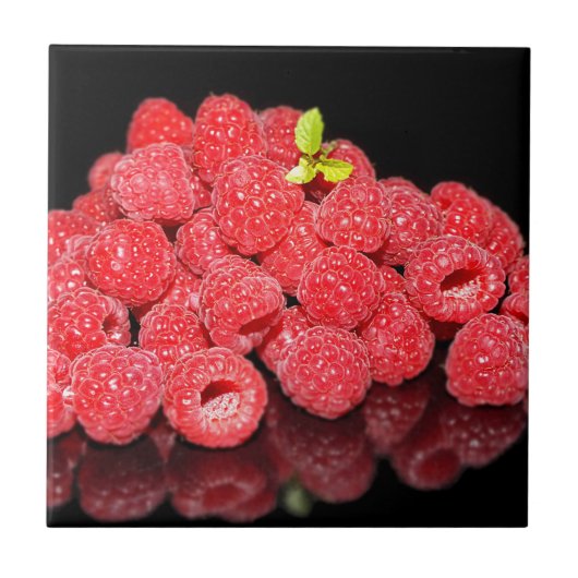 Himbeere, Lebensmittel, Früchte, Beeren, reif, fri Fliese (Vorderseite)