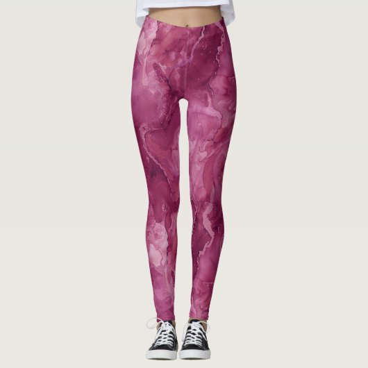 Himbeere Leggings (Vorderseite)