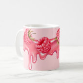 Himbeere liebt Kaffeetasse Tasse (Vorderseite Links)