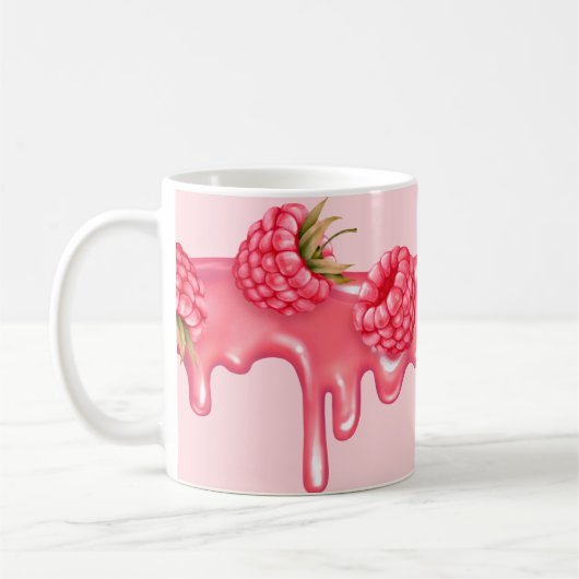Himbeere liebt Kaffeetasse Tasse (Links)