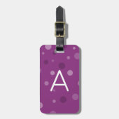 Himbeere Lila Pop Dots Gepäckanhänger (Vorderseite vertikal)