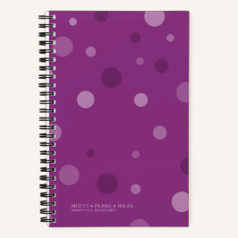 Himbeere Lila Pop Dots Spiral Bound Notizblock