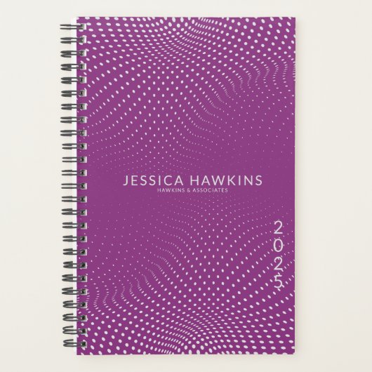 Himbeere Lila Pop Dots Year Planer (Vorderseite)