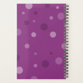 Himbeere Lila Pop Dots Year Planer (Rückseite)