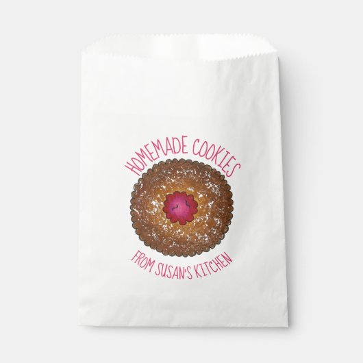 Himbeere Linzer Torte selbst gebackene Cookies Geschenktütchen (Vorderseite)