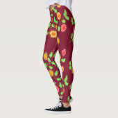 Himbeere mit Blumenbeere Leggings (Links)