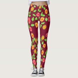 Himbeere mit Blumenbeere Leggings
