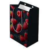 Himbeere Mittlere Geschenktüte (Rückseite Schrägansicht)