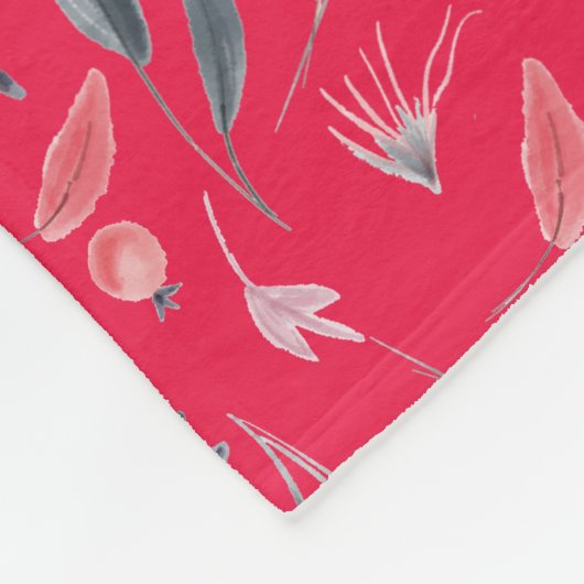 Himbeere | MONOGRAMM | CHRISTLICH Fleecedecke (Ecke)