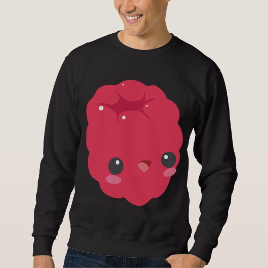 Himbeere Obst Gemüse Vegan gesunde Feinschmecker P Sweatshirt (Vorderseite)