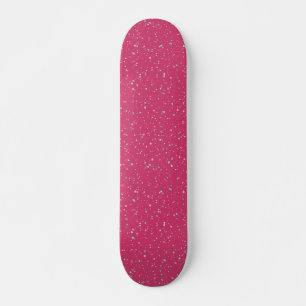 Himbeere Pink Fetten Pastel Spritzer Paint Dots Skateboard
