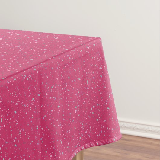 Himbeere Pink Fetten Pastel Spritzer Paint Dots Tischdecke (Beispiel)
