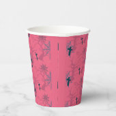 Himbeere Pink Hexen Happy Halloween Paper Cups Pappbecher (Rechts)