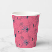 Himbeere Pink Hexen Happy Halloween Paper Cups Pappbecher (Vorderseite)