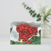 Himbeere Postkarte (Stehend Vorderseite)