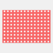 Himbeere Red White Gingham Dots Stripte Matching Geschenkpapier Set (Vorderseite 3)
